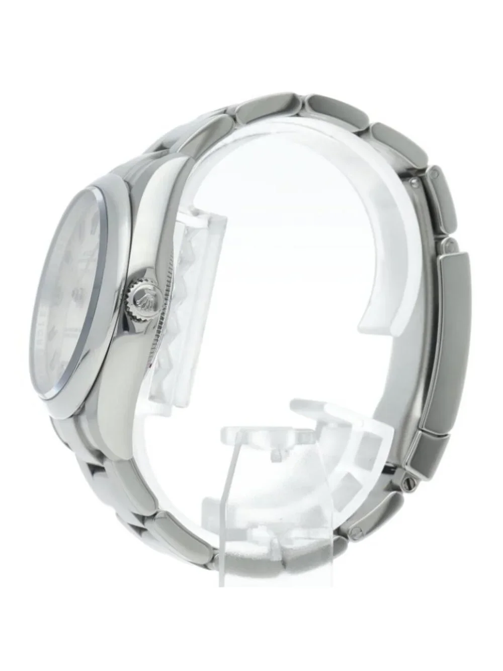 Rolex Air King Watch Box SS Silver Polished